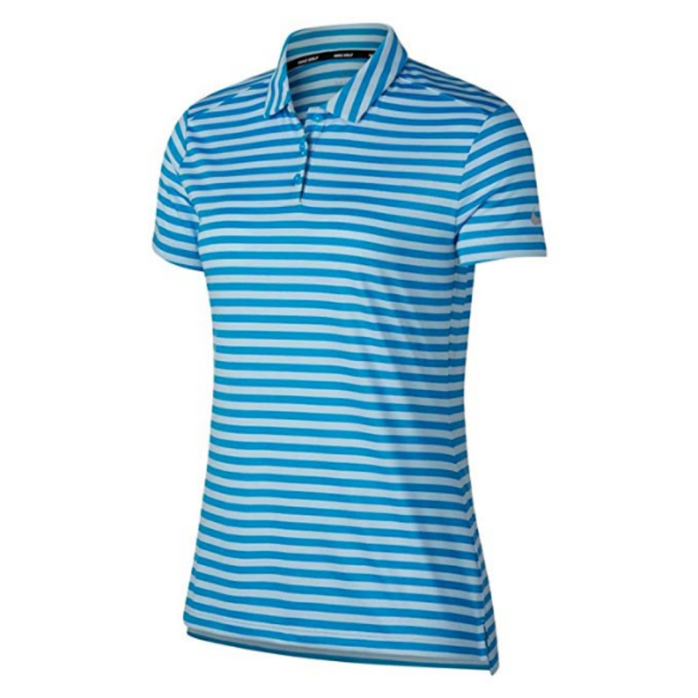 Nike Women's Dry Short Sleeve Striped Golf Polo
